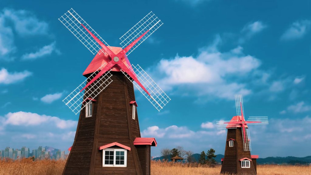 Windmühle in Südkorea